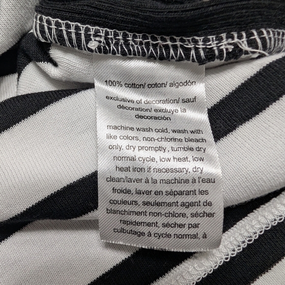 Tommy Hilfiger Black And White Striped Top NWOT - Picture 11 of 12